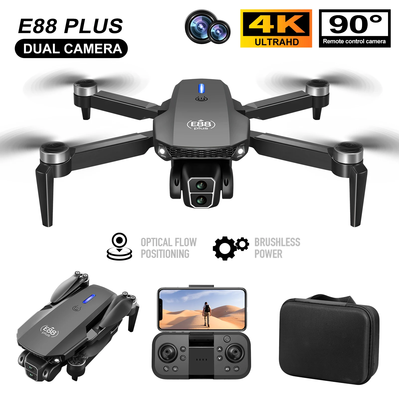 New E88 Plus Quadcopter Drone: - Drone Cinematic incelemesi ve fiyatı