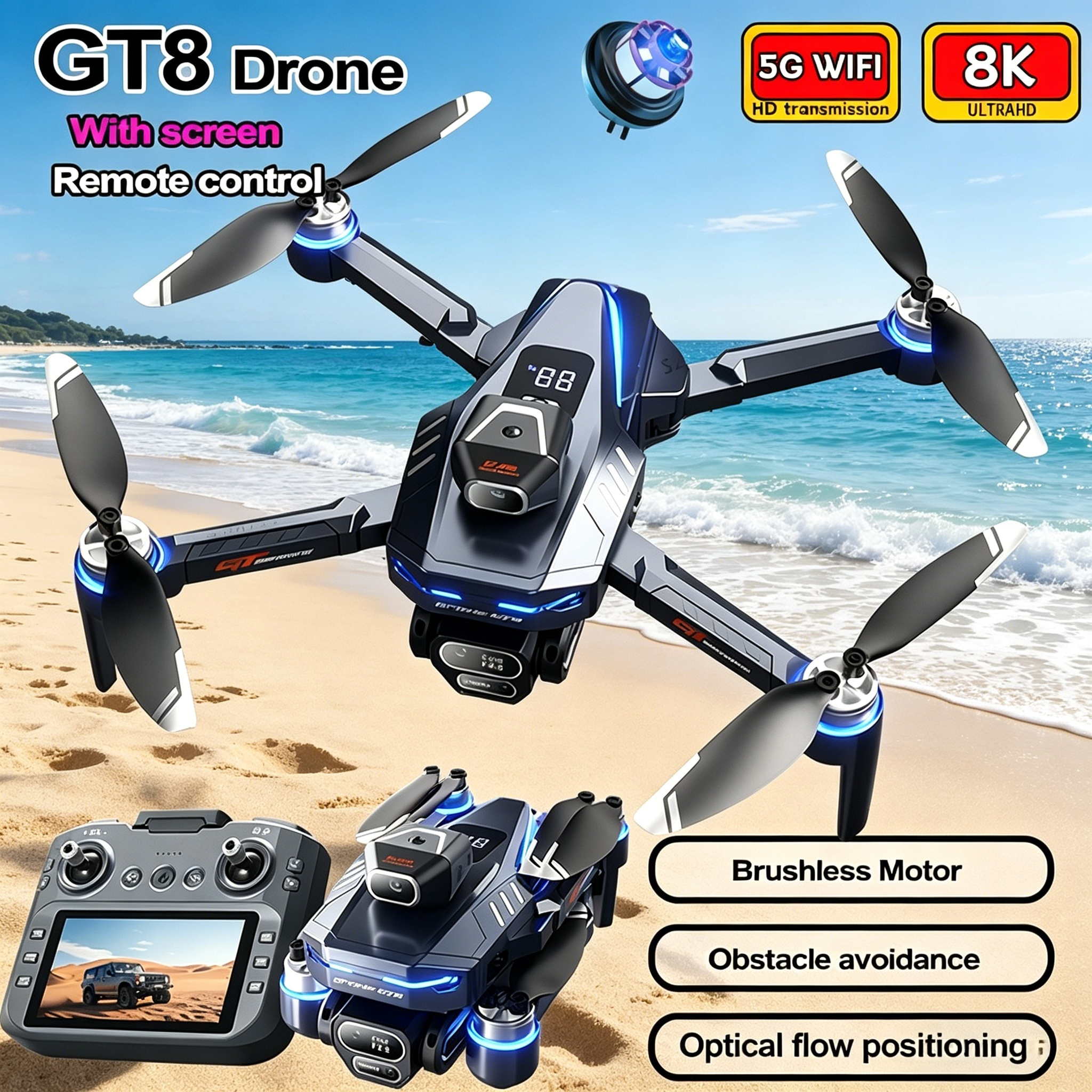 New Drone GT8 8K Professional  - Drone Photogrammetry incelemesi ve fiyatı